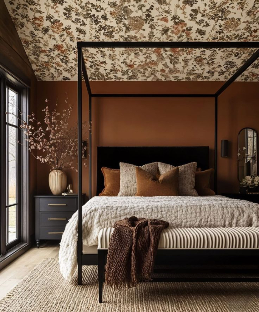 wall papered ceiling
