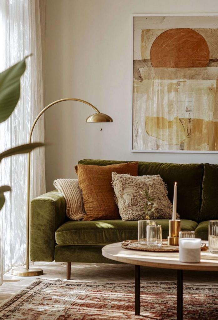 Cosy lounge with autumn colours